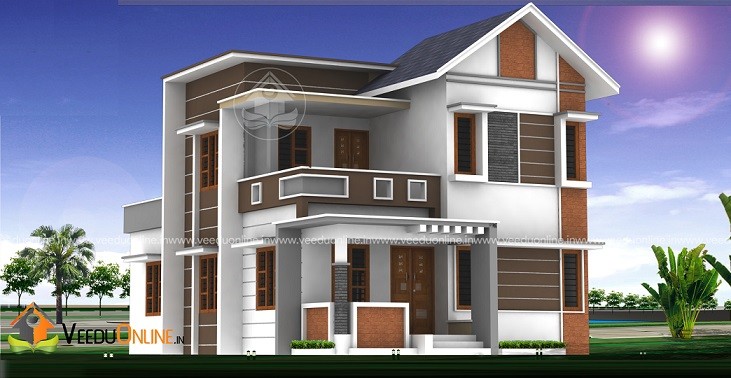 1563 Square Feet Double Floor Contemporary Home Design