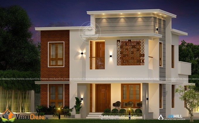 1726 Square Feet Double Floor Contemporary Home Design