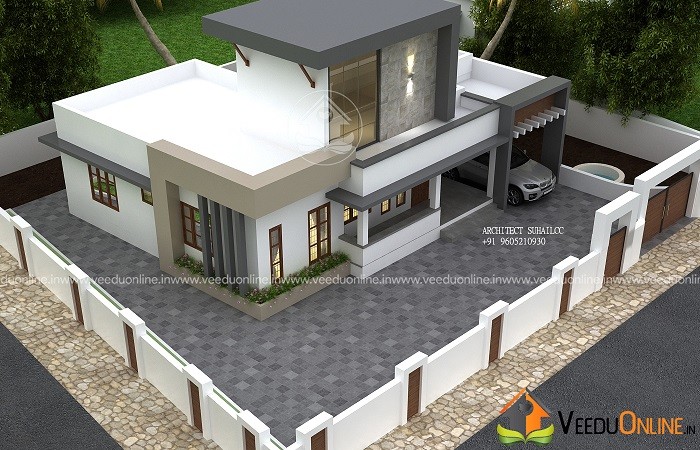 1250 Square Feet Single Floor Contemporary Home Design