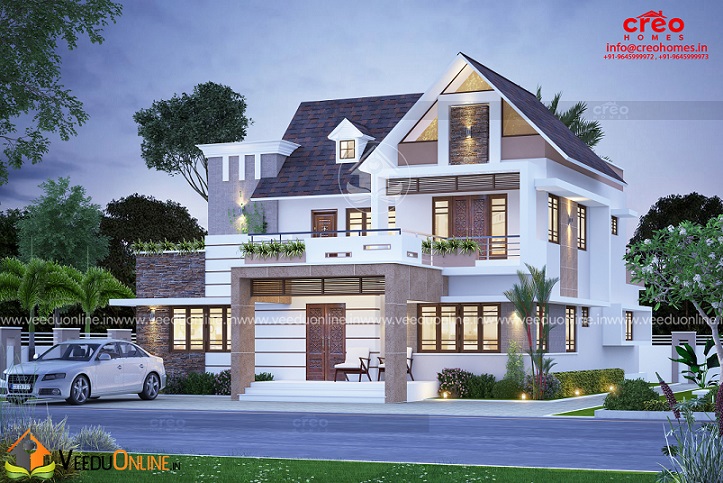 2700 Square Feet Double Floor Contemporary Home Design