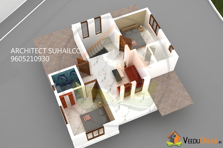 1650 Square Feet Double Floor Contemporary Home Design