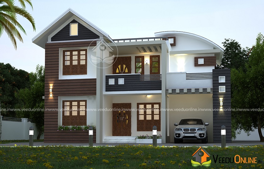 1650 Square Feet Double Floor Contemporary Home Design