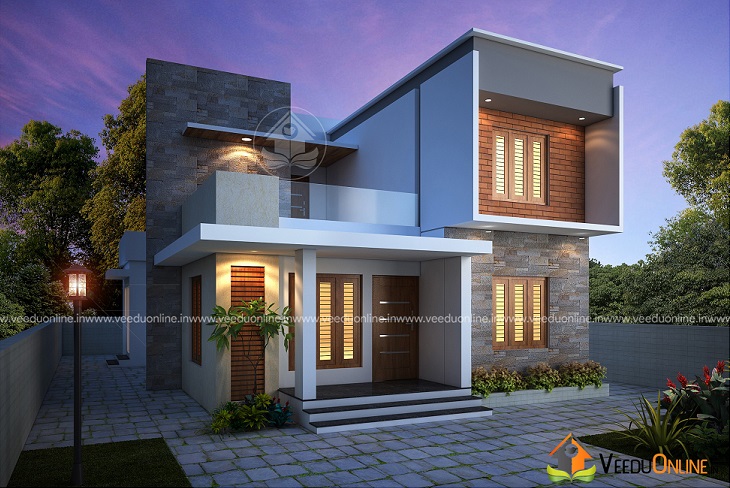 1950 Square Feet Double Floor Contemporary Home Design