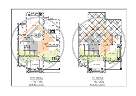 1473 Square Feet Double Floor Contemporary Home Design