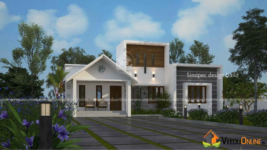 1300 Square Feet Single Floor Low Cost Home Design