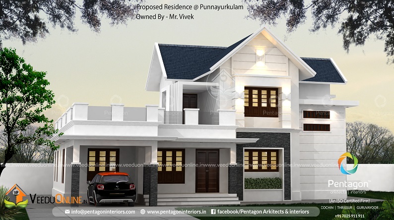 2334 Square Feet Double Floor Contemporary Home Design