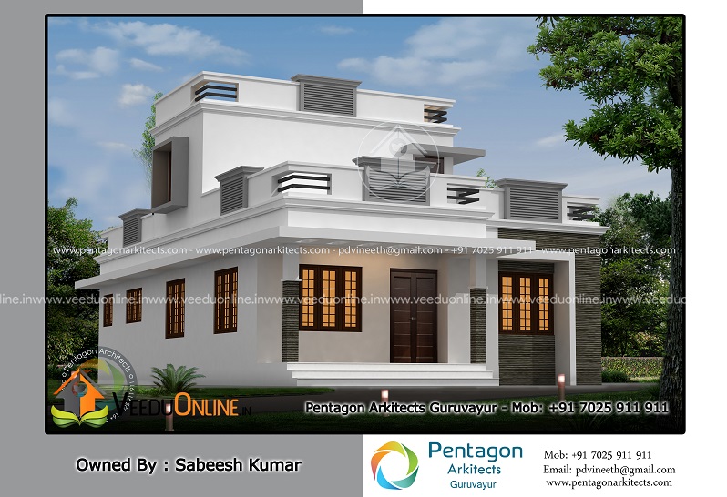 1569 Square Feet Double Floor Contemporary Home Design