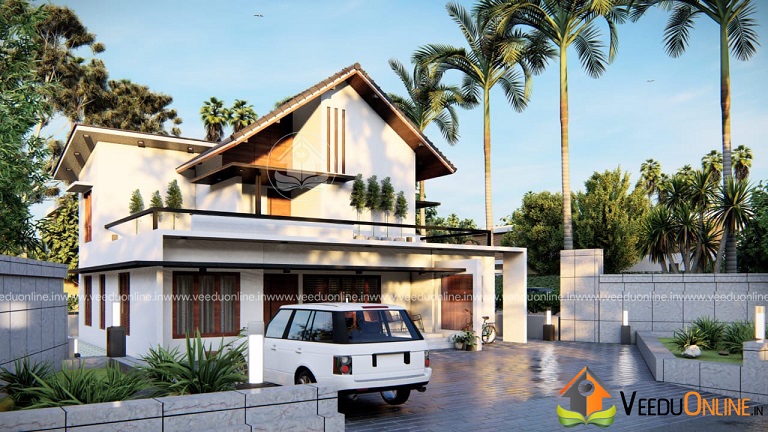 2200 Square Feet Double Floor Contemporary Home Design