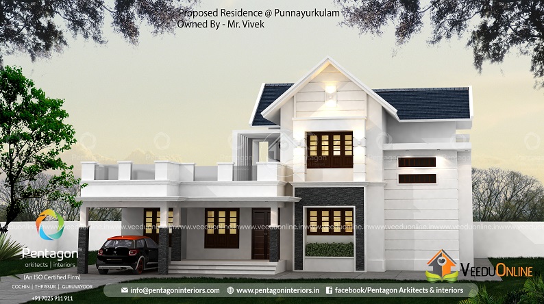 2334 Square Feet Double Floor Contemporary Home Design