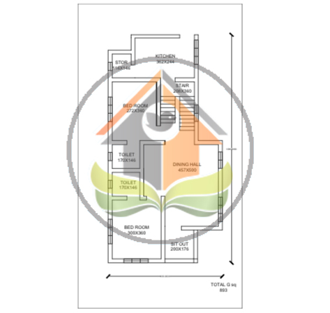 900 Square Feet Single Floor Low Cost Home Design