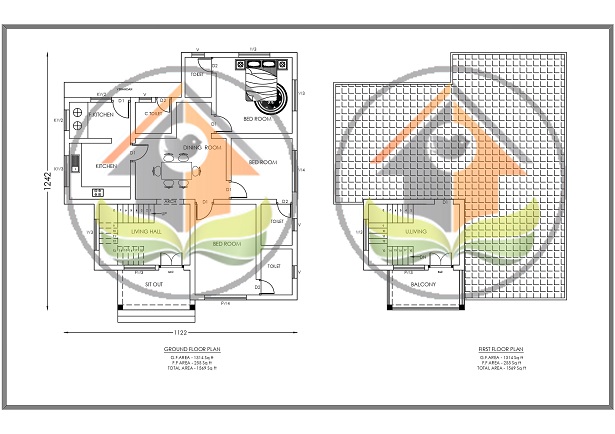 1569 Square Feet Double Floor Contemporary Home Design