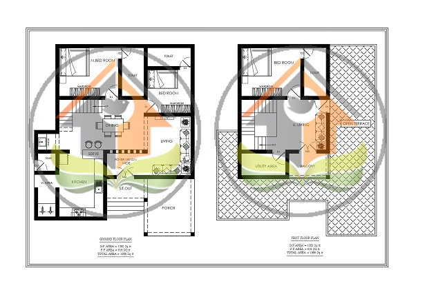 1966 Square Feet Double Floor Contemporary Home Design