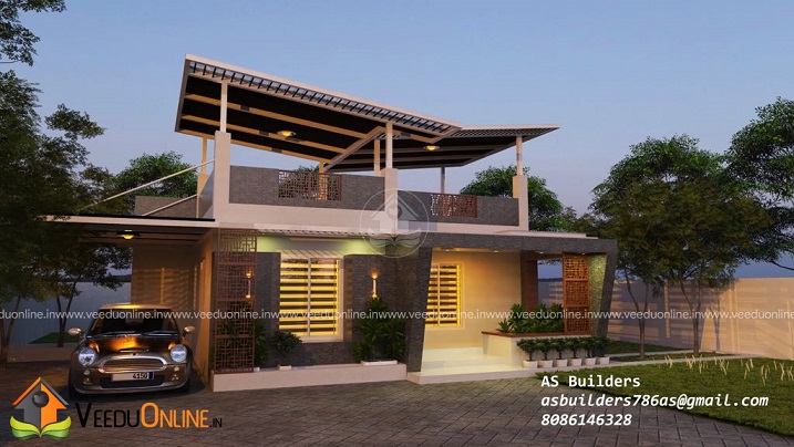 1150 Square Feet Single Floor Contemporary Home Design