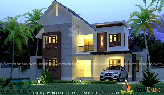 1650 Square Feet Contemporary Double Floor Home Design